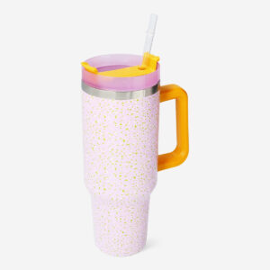 Multi coloured tumbler with lid and straw - 1.2 L - Image 1