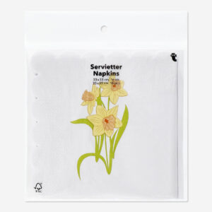 Napkin with daffodils - 16 pcs - Image 3