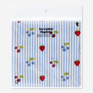 Napkins with berry print - 16 pcs - Image 2