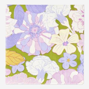 Napkins with flowers - 15 pcs - Image 1