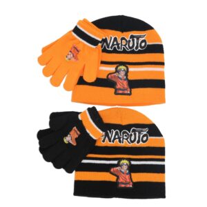 Naruto Hat with Gloves - Orange - Image 1