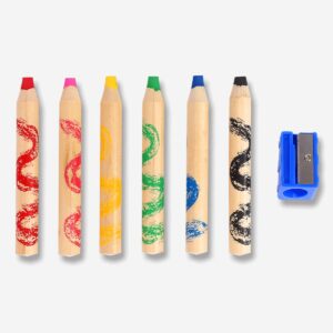 Oil-based Pencil Crayons - 6 pcs - Image 1