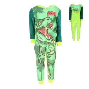 Coral-Fleece Onesie - Dinoroar!