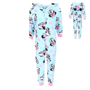 Minnie Mouse Coral-Fleece Onesie - Blue
