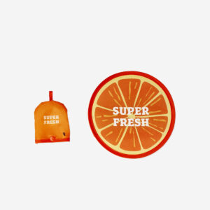 Round foldable fan - Orange - Image 2