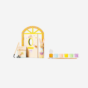 Paint-your-own Easter bunny house decoration - Image 1