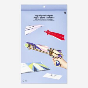 Wooden paper plane launcher