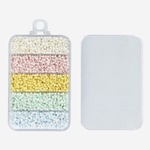 Pastel coloured glass beads mix - Image 3