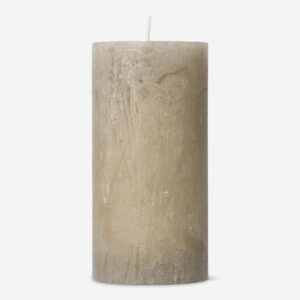 Brown Rustic Pillar Candle - 12 cm - Image 1