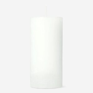 White Rustic Pillar Candle - 12 cm