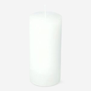 White Rustic Pillar Candle - 12 cm - Image 2