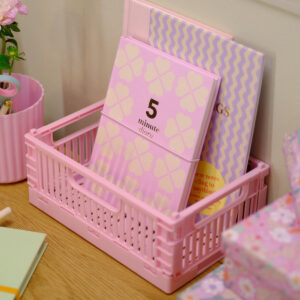 Pink collapsible storage box - Large - Image 3
