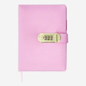 Pink diary with combination lock - Image 1