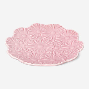 Pink flower plate - Image 1