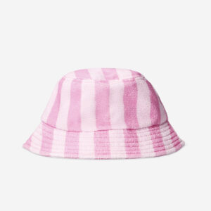 Pink frotté bucket hat for adults - One size - Image 1