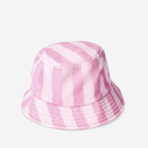 Pink frotté bucket hat for adults - One size - Image 3