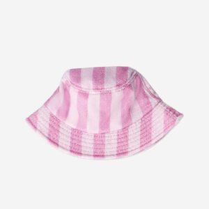 Pink frotté bucket hat for adults - One size - Image 2