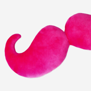 Pink moustache cushion - Image 3