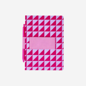 A5 - Pink notebook with ballpoint pen