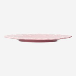 Pink plate with embossed flowers - Image 3