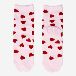 Pink socks with hearts - 36/38 - Image 3