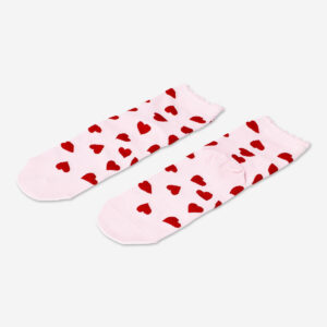 Pink socks with hearts - 36/38 - Image 2