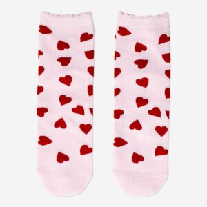 Pink socks with hearts - 36/38 - Image 1