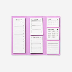 Pink sticky memos