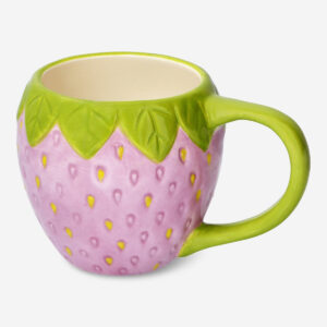 Pink strawberry mug - 400 ml - Image 1