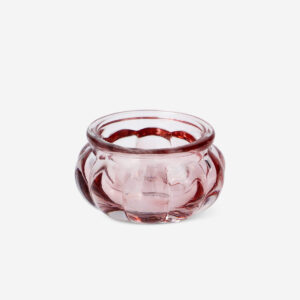 Pink tealight holder - 6 cm