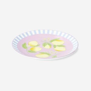 Plate with lemons and stripes - 16 cm