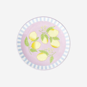 Plate with lemons and stripes - 16 cm - Image 2
