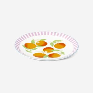Plate with oranges and stripes - 20 cm