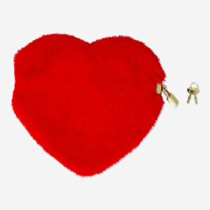 Plush heart shaped diary with lock - Image 1