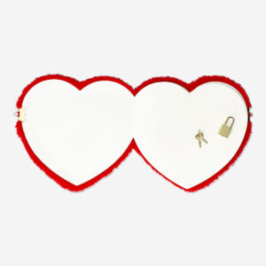 Plush heart shaped diary with lock - Image 3