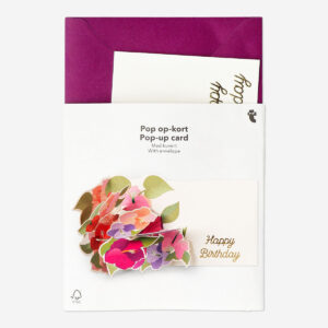 Pop up card with flowers and envelope - Image 1