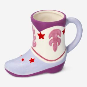 Purple cowboy boot shaped mug - Image 1