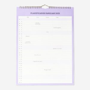 Purple Family Wall Planner - Spanish - Image 1