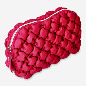 Quilted pink cosmetics bag - Image 1