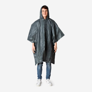 Checkered Rain Poncho for Adults - Image 1