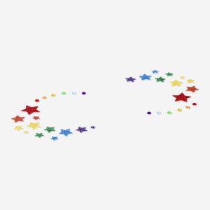 Rainbow star face jewels - Image 3