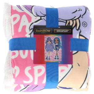 Rainbow High Fleece Blanket - Sherpa - Sparkle - Image 2
