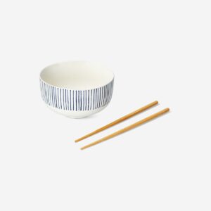 Ramen bowl with chopsticks - Image 1