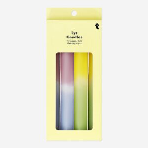 Red dip dye candles - 4 pcs - Image 1