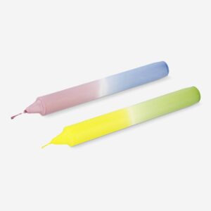 Red dip dye candles - 4 pcs - Image 3