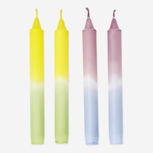 Red dip dye candles - 4 pcs - Image 2