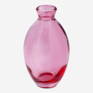 Red glass vase