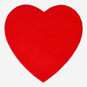 Red heart shaped box with 6 decorative roses - Image 3