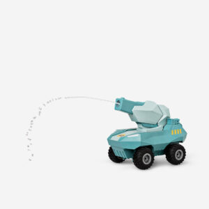 Remote controlled water blaster truck