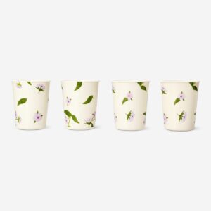 Reusable cups with cherry blossoms - 4 pcs - Image 2